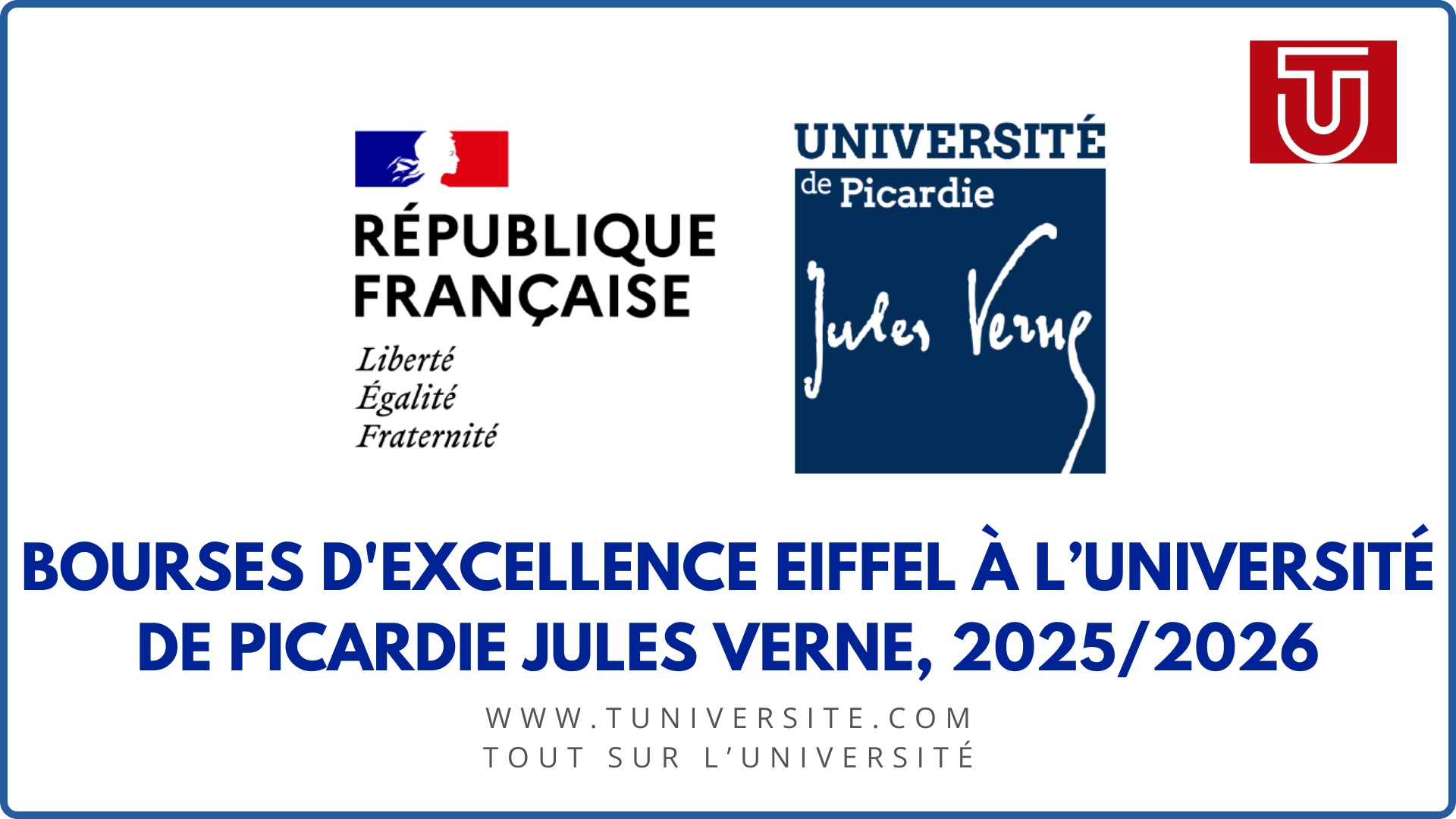 Bourses d Excellence Eiffel à lUniversité de Picardie Jules Verne