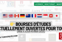 Bourses d'Études Actuellement Ouvertes Pour Tous