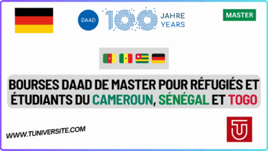 Bourses DAAD de Master pour réfugiés et étudiants du Cameroun, Sénégal et Togo