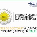 23 Bourses de doctorat à l'Université de Cassino (Unicas) en Italie