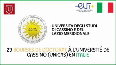 23 Bourses de doctorat à l'Université de Cassino (Unicas) en Italie