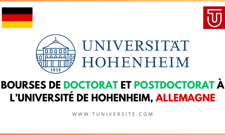 Bourses de Doctorat et Postdoctorat à l’Université de Hohenheim