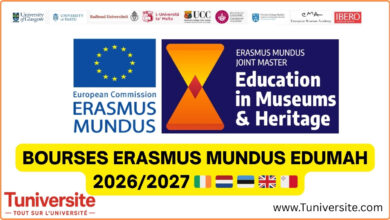 Bourses Erasmus Mundus EDUMAH 2026