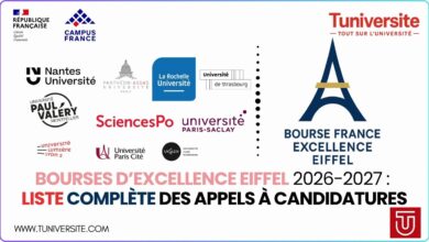 Bourses d’Excellence Eiffel 2026-2027 Liste complète des appels à candidatures ouverts