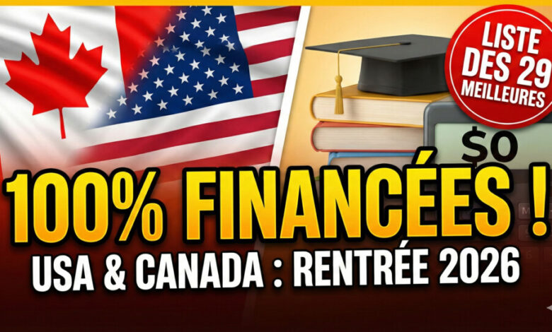 29 Meilleures bourses d'études aux États‑Unis et au Canada pour Etudiants Internationaux en 2026